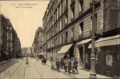 Ak Paris XII, Rue de Wattignies