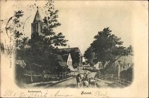 Ak Soest Utrecht Niederlande, Kerkebuurt