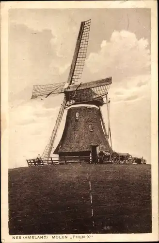 Ak Nes Ameland Friesland Niederlande, Molen Phenix