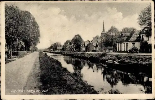 Ak Appelscha Fryslân Friesland Niederlande, Langs de vaart