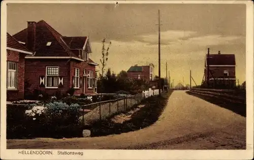 Ak Hellendoorn Overijssel, Stationsweg