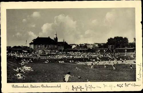 Ak Wattenscheid Bochum Ruhrgebiet, Stadion Beckmannshof, Freibad