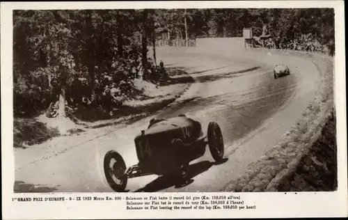 Ak Monza Lombardia,1er Grand Prix d'Europe 1923, Fiat