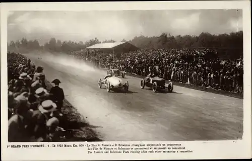 Ak Monza Lombardia,1er Grand Prix d'Europe 1923, Fiat du Nazzaro e di Salamano