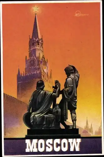 Künstler Ak Moskau Russland, Kreml