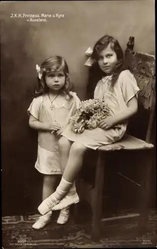 Ak Prinzessinnen Marie und Kyra von Russland