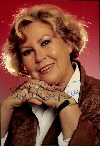 Ak Schauspielerin Eva Maria Bauer, Portrait, Autogramm