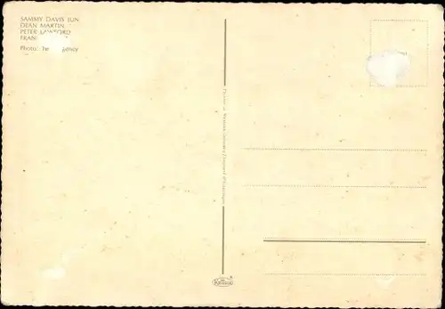 Ak Sänger Sammy Davis jr, Dean Martin, Peter Lawford, Frank Sinatra, Portrait