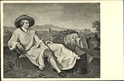 Künstler Ak Tischbein, W., Goethe in der Campagna