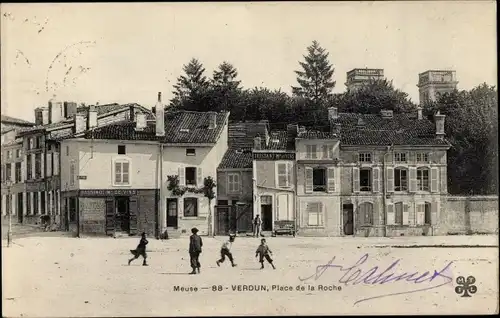 Ak Verdun Lothringen Meuse, Place de la Roche