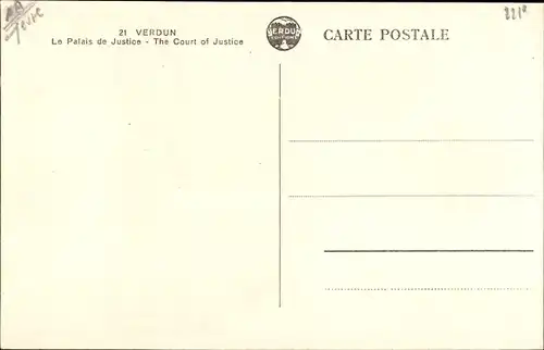Ak Verdun Lothringen Meuse, Palais de Justice