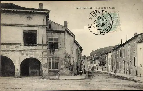 Ak Saint Mihiel Meuse, Rue Porte a Nancy