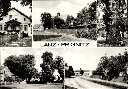 Ak Lanz in der Prignitz, F. L. Jahn's Geburtshaus und Gedenkstätte, Jahndenkmal