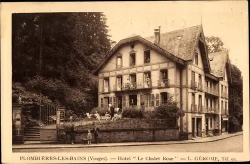 Ak Plombières les Bains Lothringen Vosges, Hotel Chalet Rose