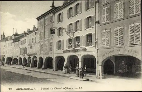 Ak Remiremont Lothringen Vosges , L'Hotel du Cheval de Bronze