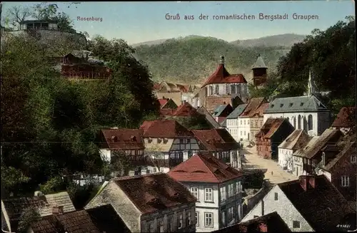 Ak Horní Krupka Ober Graupen im Erzgebirge Region Aussig, Blick auf die Stadt, Häuser