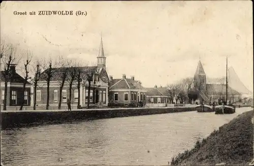 Ak Zuidwolde Groningen, Flusspartie, Boote