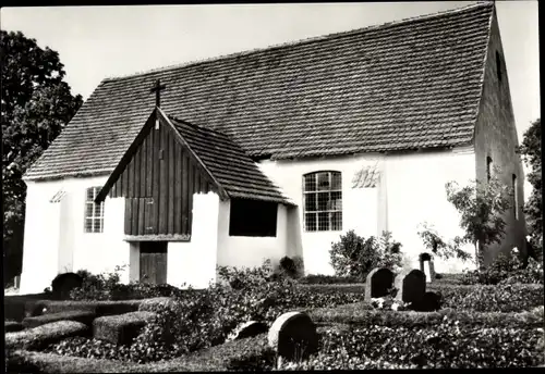 Ak Kloster Hiddensee Ostsee, Blick auf die Inselkirche