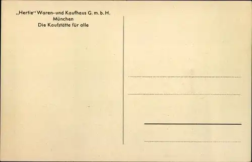 Ak München Bayern, Warenhaus u. Kaufhaus Hertie