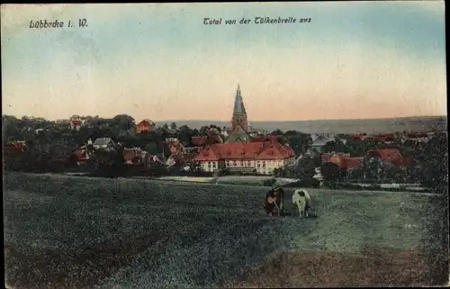 Ak Lübbecke in Westfalen, Gesamtansicht von der Tilkenbreite