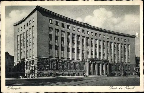 Ak Chemnitz in Sachsen, Gebäude der Deutschen Bank