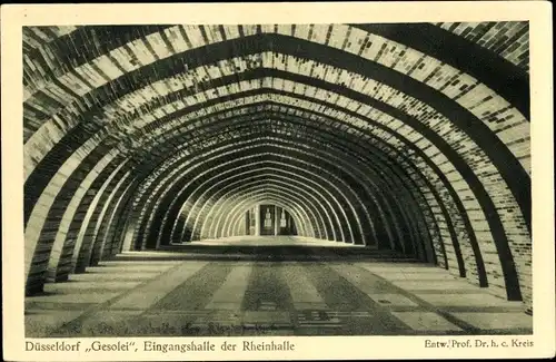 Ak Düsseldorf am Rhein, Eingangshalle der Rheinhalle, Große Ausstellung 1926, GeSoLei