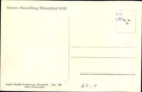 Ak Düsseldorf am Rhein, Restaurant Rheinterrasse, GeSoLei 1926
