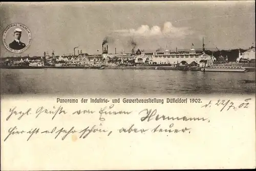 Ak Düsseldorf am Rhein, Industrie und Gewerbeausstellung 1902, Panorama