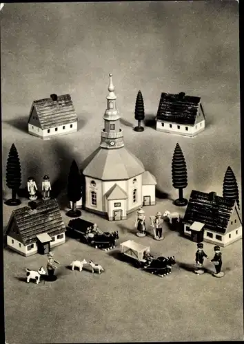 Ak Seiffen im Erzgebirge, Spielzeugdorf, Miniaturen