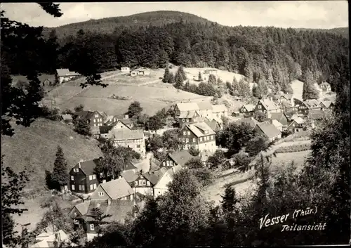 Ak Vesser Suhl in Thüringen, Teilansicht des Ortes