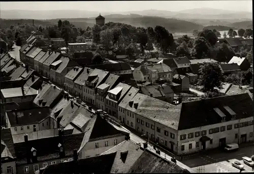 Ak Sayda im Erzgebirge, Blick auf den Ort, Häuser, Straße, Wasserturm