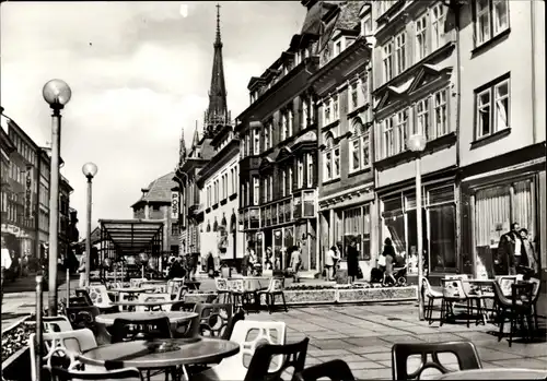 Ak Mühlhausen in Thüringen, Steinweg, Caféterrasse