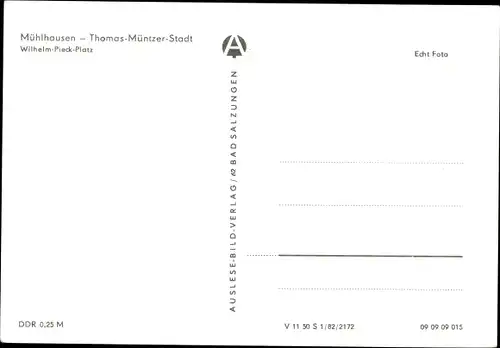 Ak Mühlhausen in Thüringen, Wilhelm Pieck-Platz, Autos