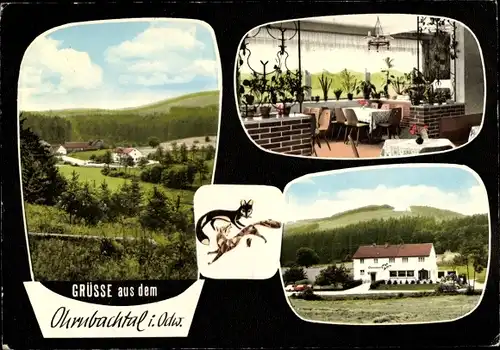 Ak Weilbach im Odenwald Unterfranken Bayern, Gasthaus-Pension Ohrnbachtal