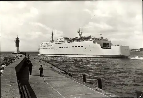 Ak Sassnitz auf Rügen, Schweden Fährschiff Skåne