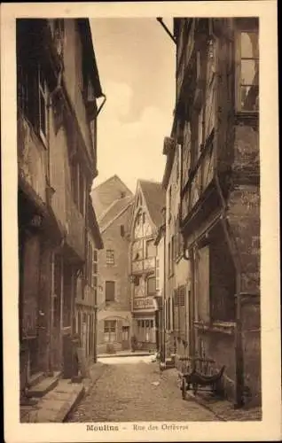 Ak Moulins Allier, Rue des Orfevres