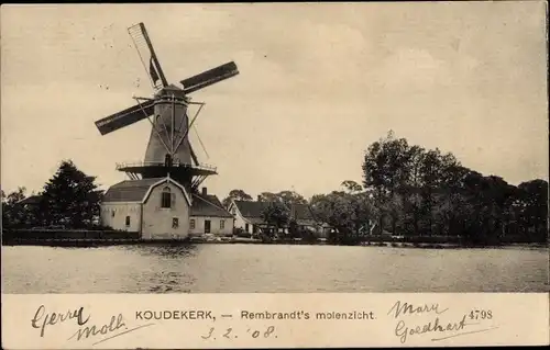 Ak Koudekerk Südholland, Rembrandt's molenzicht