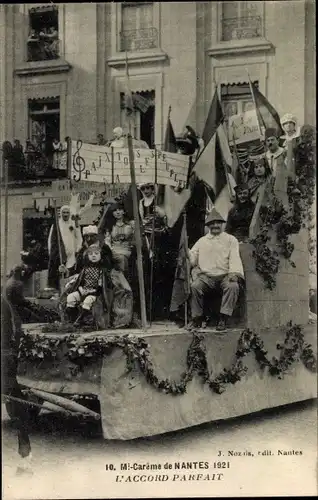 Ak Nantes Loire Atlantique, Festwagen, L'Accord Parfait