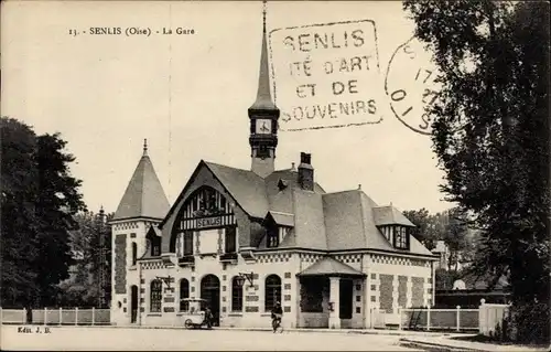 Ak Senlis Oise, La Gare