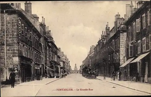 Ak Pontarlier Doubs, Grande Rue