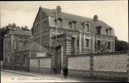 Ak Elbeuf Seine Maritime, Gendarmerie Nationale