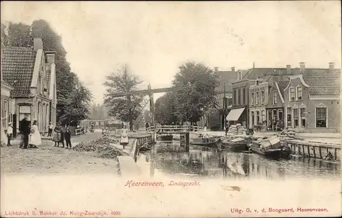 Ak Heerenveen Friesland Niederlande, Lindegracht