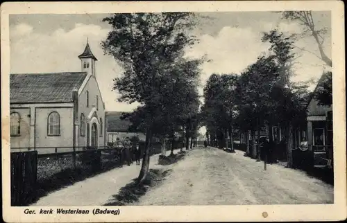 Ak Hollum Ameland Friesland Niederlande, Ger. Kerk Westerlaan