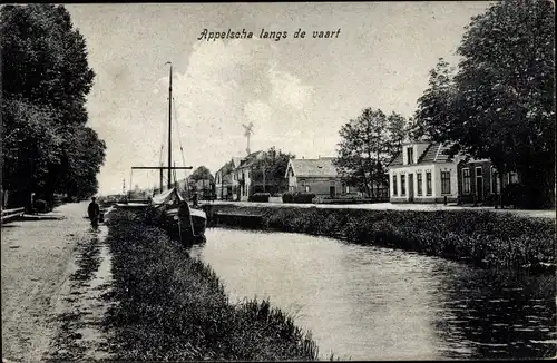 Ak Appelscha Fryslân Friesland Niederlande, Lang de Vaart