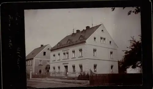 Foto Zschopau im Erzgebirge Sachsen ?, Straßenpartie mit Wohnhaus, Alt Chemnitz ?