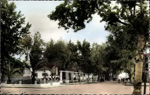 Ak Djidjelli Jijel Algerien, Le Cercle Militaire, Monument aux Morts, Rue Vivonne