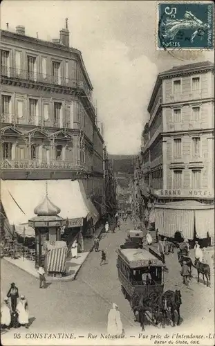 Ak Constantine Algerien, Rue Nationale, Vue prise de l'Intendance