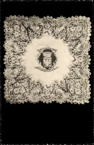 Ak Veritable Point d'Alencon, Mouchoir execute pour l'Imperatrice de Russie, Klöppelwerk