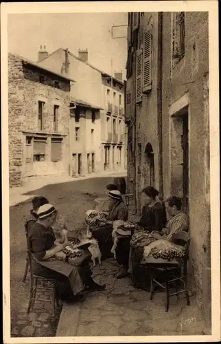 Ak Le Velay, Le Puy, Groupe de Dentellieres, Klöpplerinnen