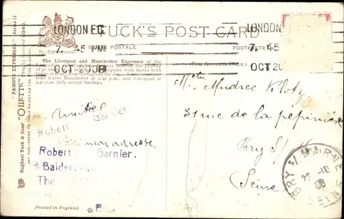 Künstler Ak Britische Eisenbahn, Liverpool Manchester Express, Lancashire & Yorkshire